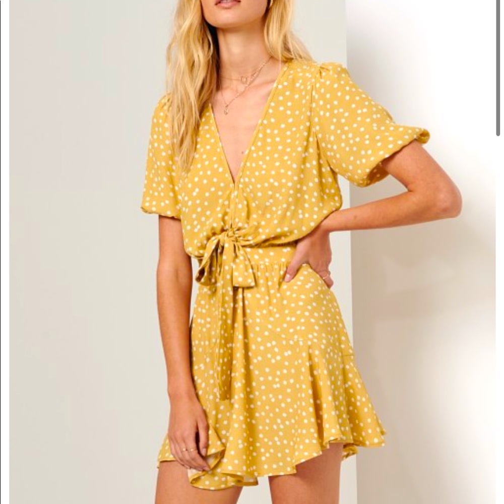 KIVARI Tie Front Mini Dress Maise